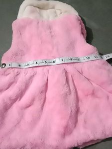 Cute Pink Faux Fur Dress