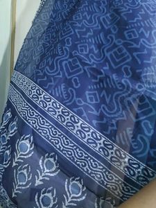Elegant Blue Printed Kurta Set