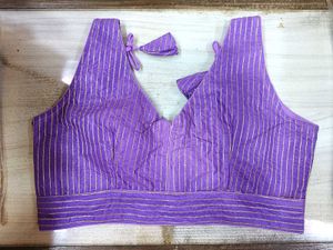 Purple Striped Blouse