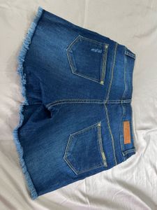 Distressed Denim Shorts