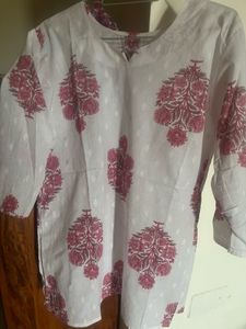 Floral Print Cotton Tunic Top