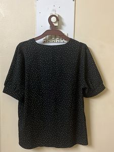 Black Shirt With White Dots