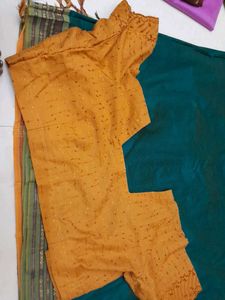 Peacock Green Kalyani Cotton Silk Saree