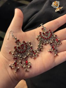 Red Stone Earrings ONLY ₹119