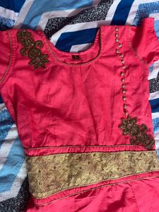 Girls&#39; Pink Ethnic Dress