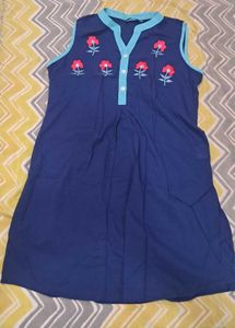 BRAND NEW Blue Embroidered Kurti Tunic