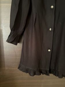 Pintresty Vintage Elegant Black Shirt Dress