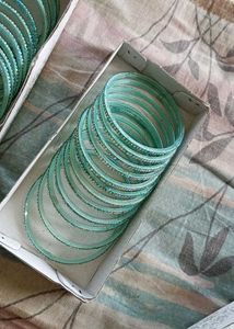 Beautiful😍 Sky Blue Glass Sparkle Bangles 2 Dozen