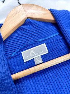 Pinterest Blue Knit Cardigan A