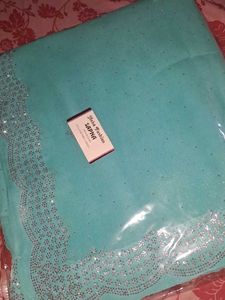 Sky-blue Jimchoo Saree
