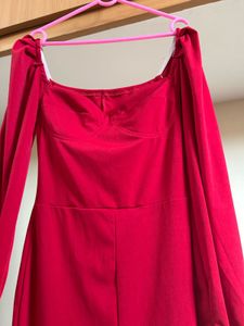 Urbanic Elegant Red Midi Dress - XS
