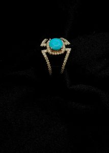 Turquoise stone Ring 925 Pure Silver