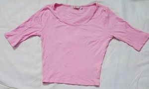 Cute Pink Ribbed Top
