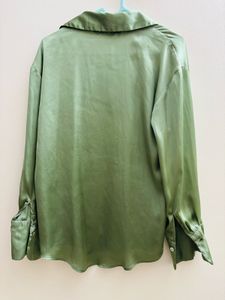 Zara Green Satin Shirt