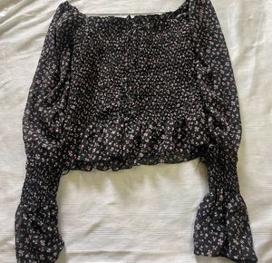 Floral Smocked Crop Top