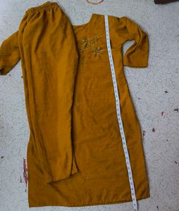 Mustard Colour Suit Pakistani Typ