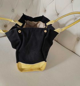 TORY BURCH Black Denim Tote