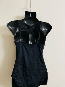 Black N White Print Bodysuit/Swimwear
