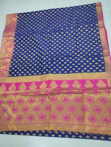 Elegant Blue Banarasi Saree