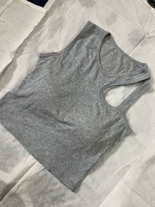 Gray Sleeveless Top