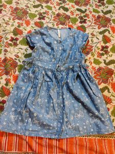 Cute Denim-Look Girls&#39; Dress
