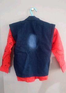 Boys&#39; Denim Vest and Shirt