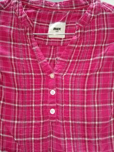 Olive Green Shirt and Pink Max Top