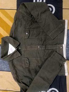 Olive Green Crop Jacket