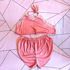 Vintage Pink Lingerie Set