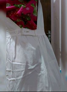 Freestyle White Denim Dungaree For Women