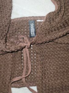 Brown Crochet Bralette Top