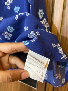 Honey By Pantaloons | Navy Blue Printed Crop Top