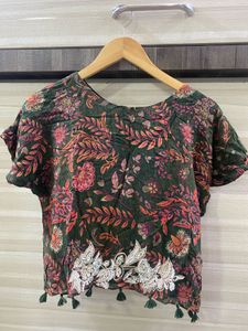 A printed indowestern cord set