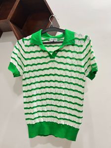 Striped Polo Top