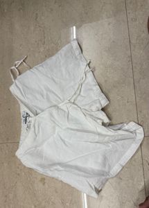 White Linen Skort