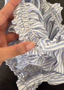 Striped Bow Crop Top