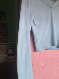 Blue Long Sleeve Top