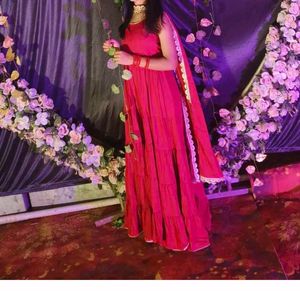 Elegant Red Ethnic Gown