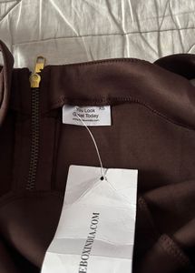 Brown Top with Tag