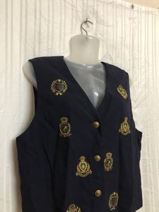 Liz Claiborne Blue Waistcoat