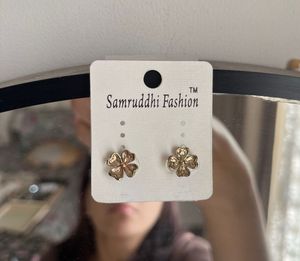 Gold Flower Studs