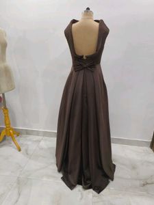 Chic Brown Cowl Neck Dress