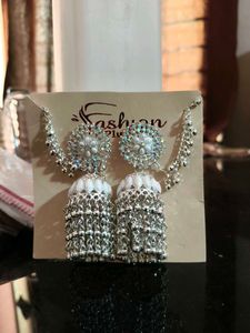 Silver Jhumka Earrings