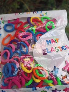 Colorful Hair Elastics 100 pcs