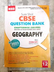 Sure Shot CBSE Question Bank Geography
