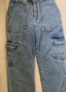 Denim Cargo Jeans