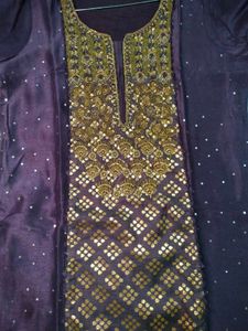 Partywear Kurta Pant Set With Dupatta
