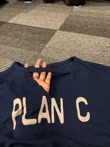 Plan C Cutout Graphic Tee - Blue