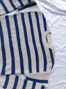 Zara Striped Knit Pullover Sweater