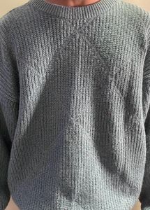 Unisex Sea Green Knitted Baggy Sweatshirt
